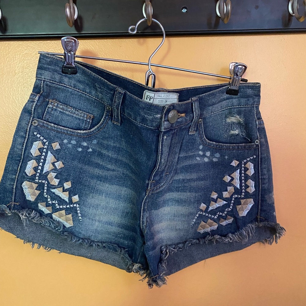 Free People Cut-Off Denim Shorts